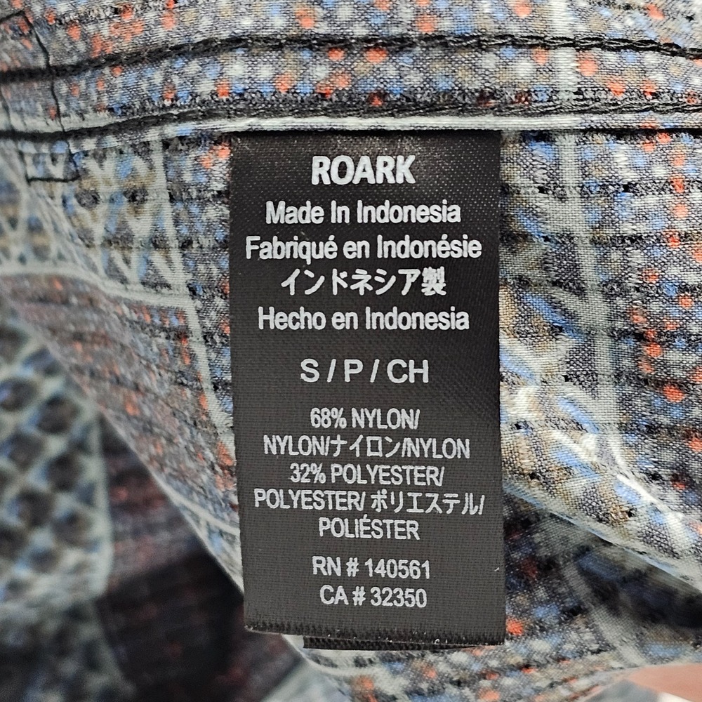 Roark and House of Darwin Shirt Mens S Printed Quick-Dry Stretch Button-Up RW534 - Picture 8 of 9